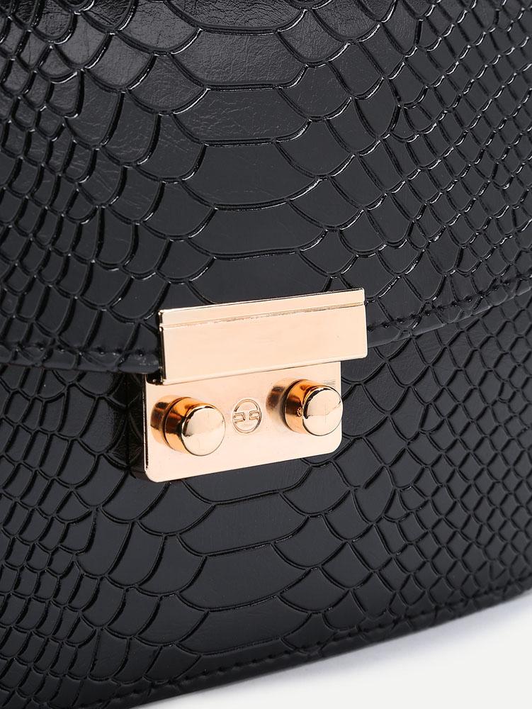 شنطه بجلد ثعبان بمفصل معدني شنط وحقائب متوفر 3 لون