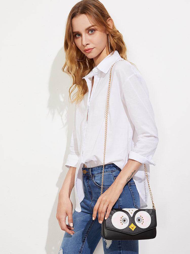 حقيبة تمر بالجسم نمط كتكوت شنط وحقائب متوفر 3 لون