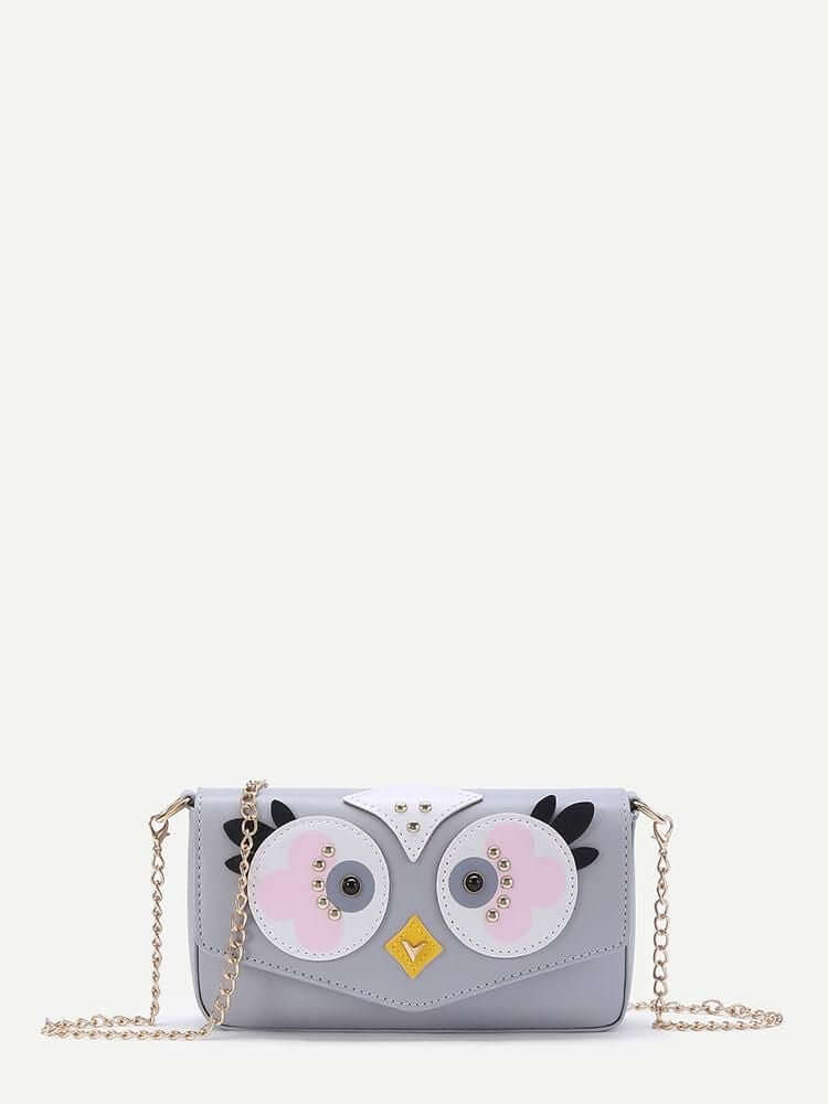 حقيبة تمر بالجسم نمط كتكوت شنط وحقائب متوفر 3 لون رمادي