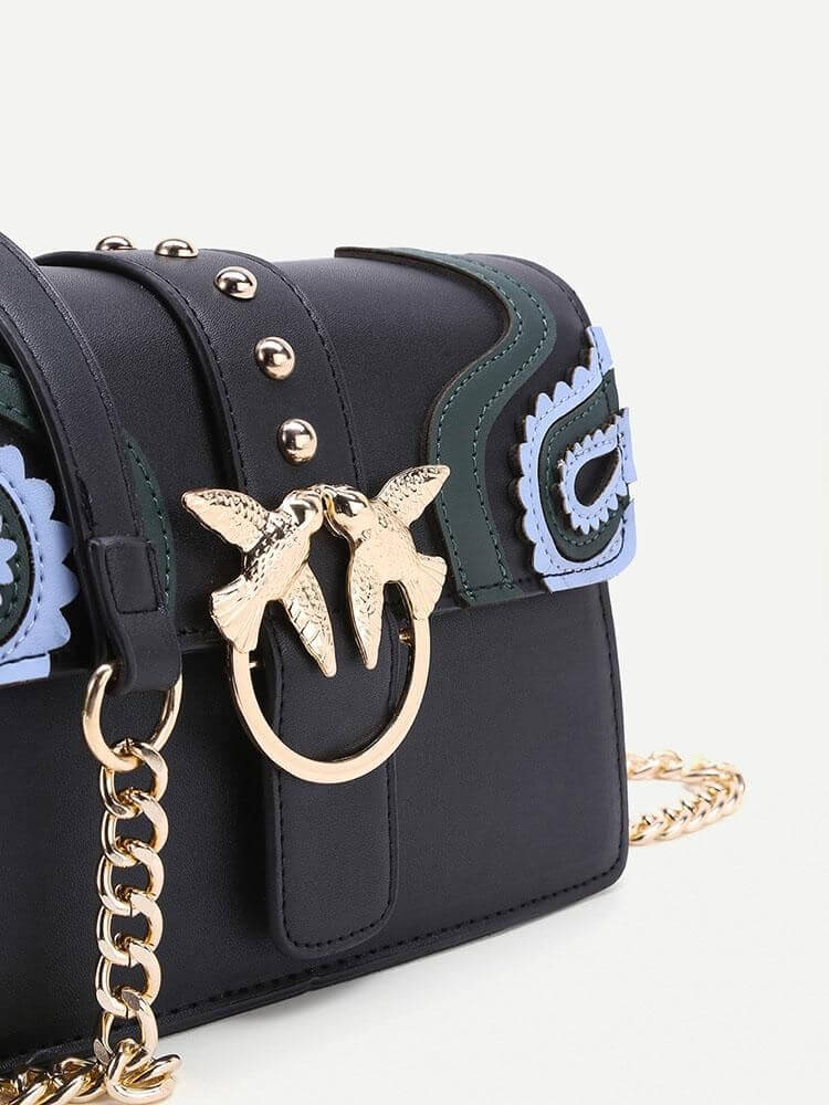 حقيبه انيقه برسمة طيور شنط وحقائب متوفر 2 لون سماوي