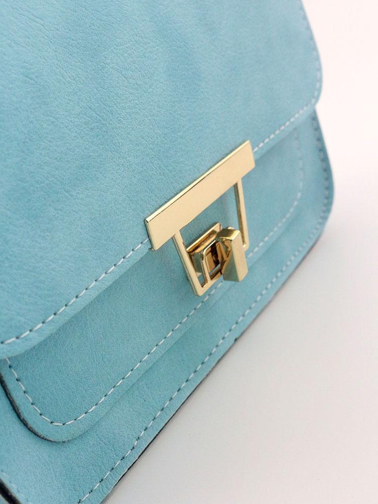 حقيبة الكتف هندسية الشكل تويست قفل سلسلة شنط وحقائب متوفر 2 لون