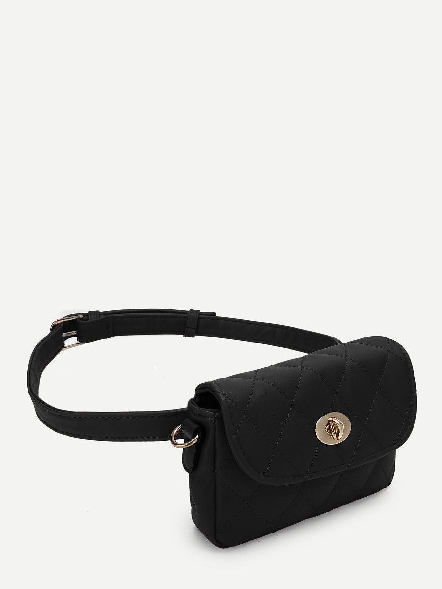 شنطة خصر جلديه سوداء شنط وحقائب jewel