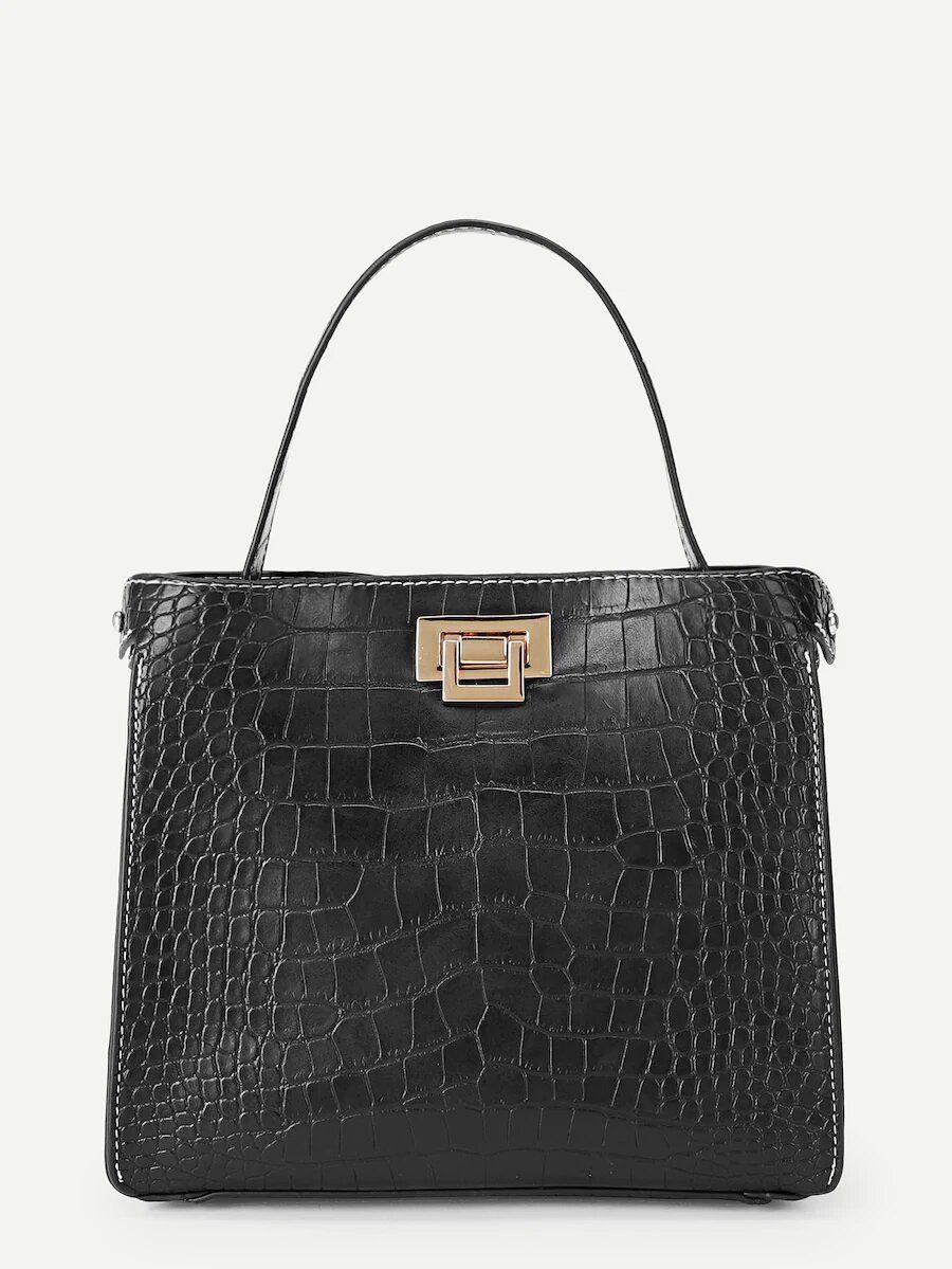 شنطة جلد ثعبان شنط وحقائب متوفر 1 لون اسود