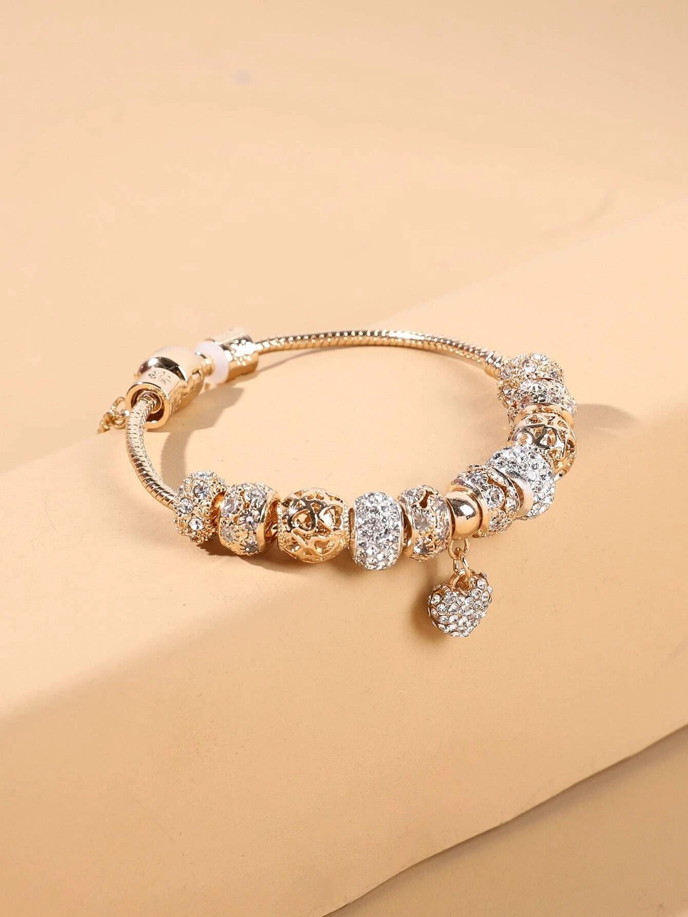 اسواره باندورا ذهبية ملون كريستالية اسواره pandora