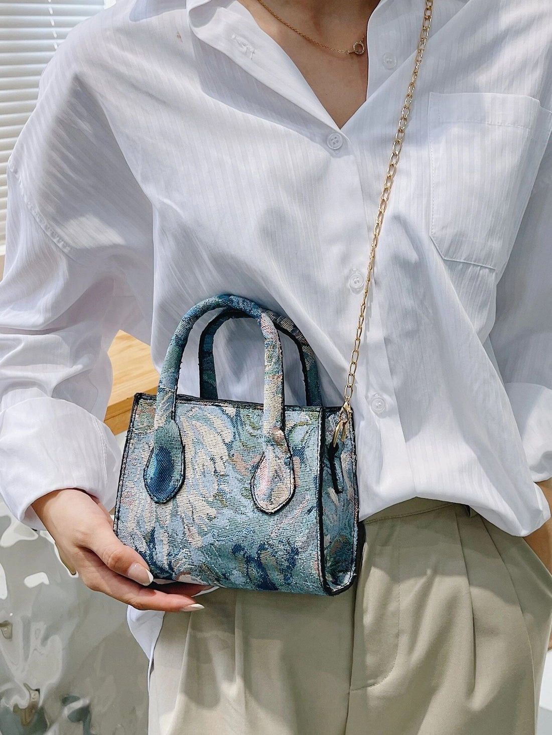 حقيبة ساتشيل مشجر سماوي صغيره شنط وحقائب شنط