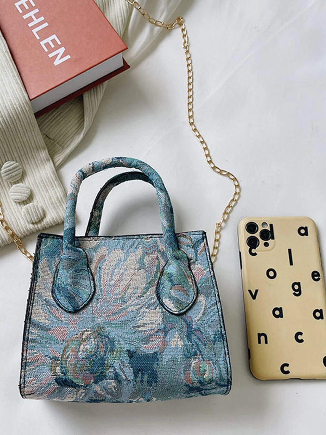 حقيبة ساتشيل مشجر سماوي صغيره شنط وحقائب شنط