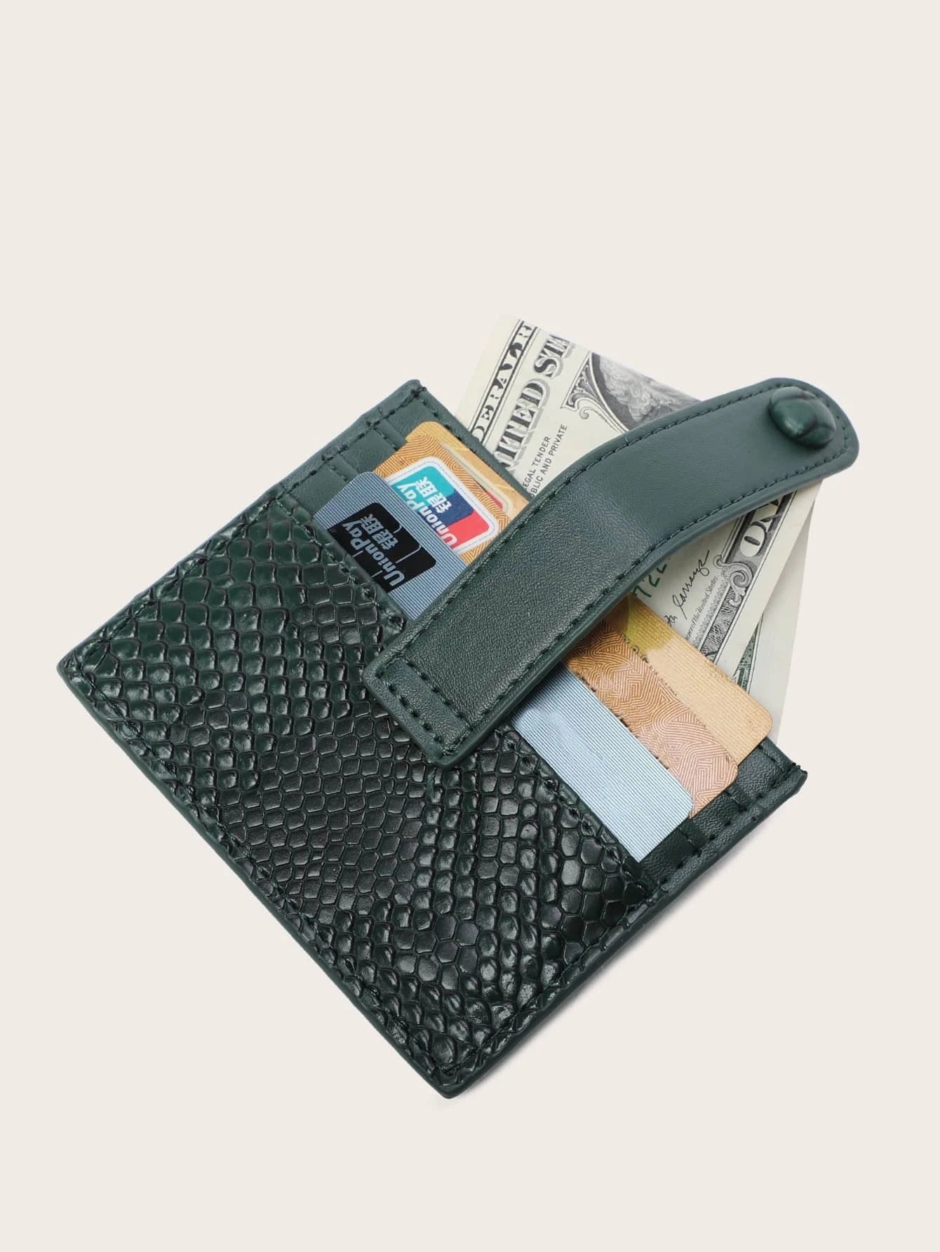 حامل بطاقات اخضر محافظ بوك