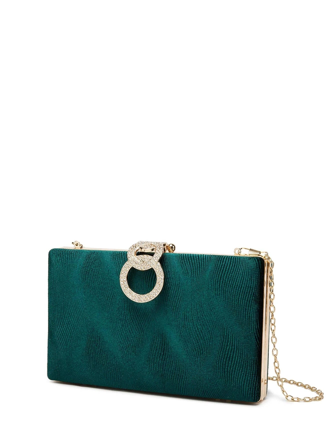 حقيبة سهرة صندوق بسلسلة اخضر شنط وحقائب شنط