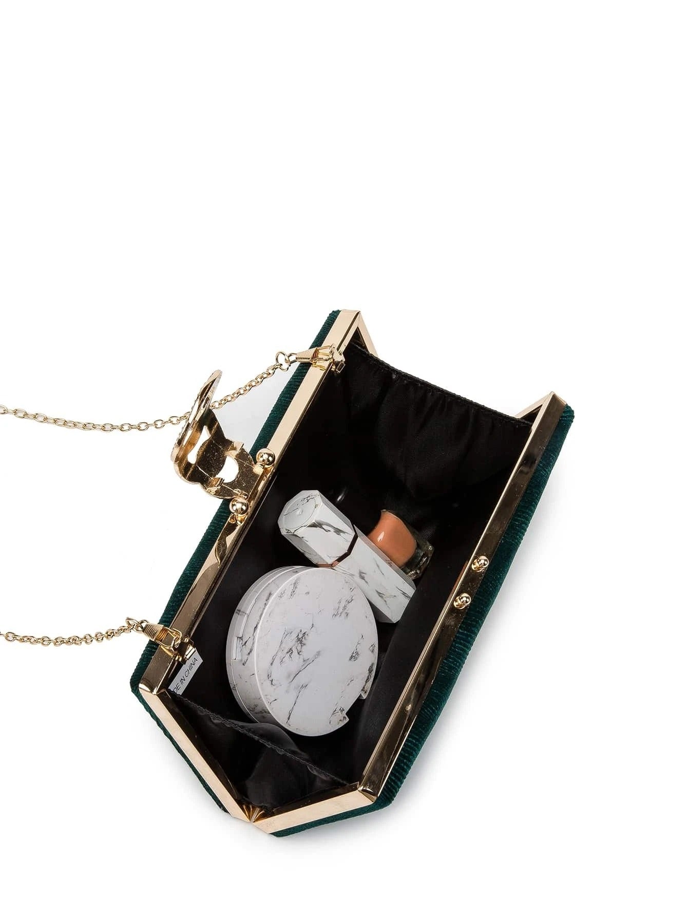 حقيبة سهرة صندوق بسلسلة اخضر شنط وحقائب شنط