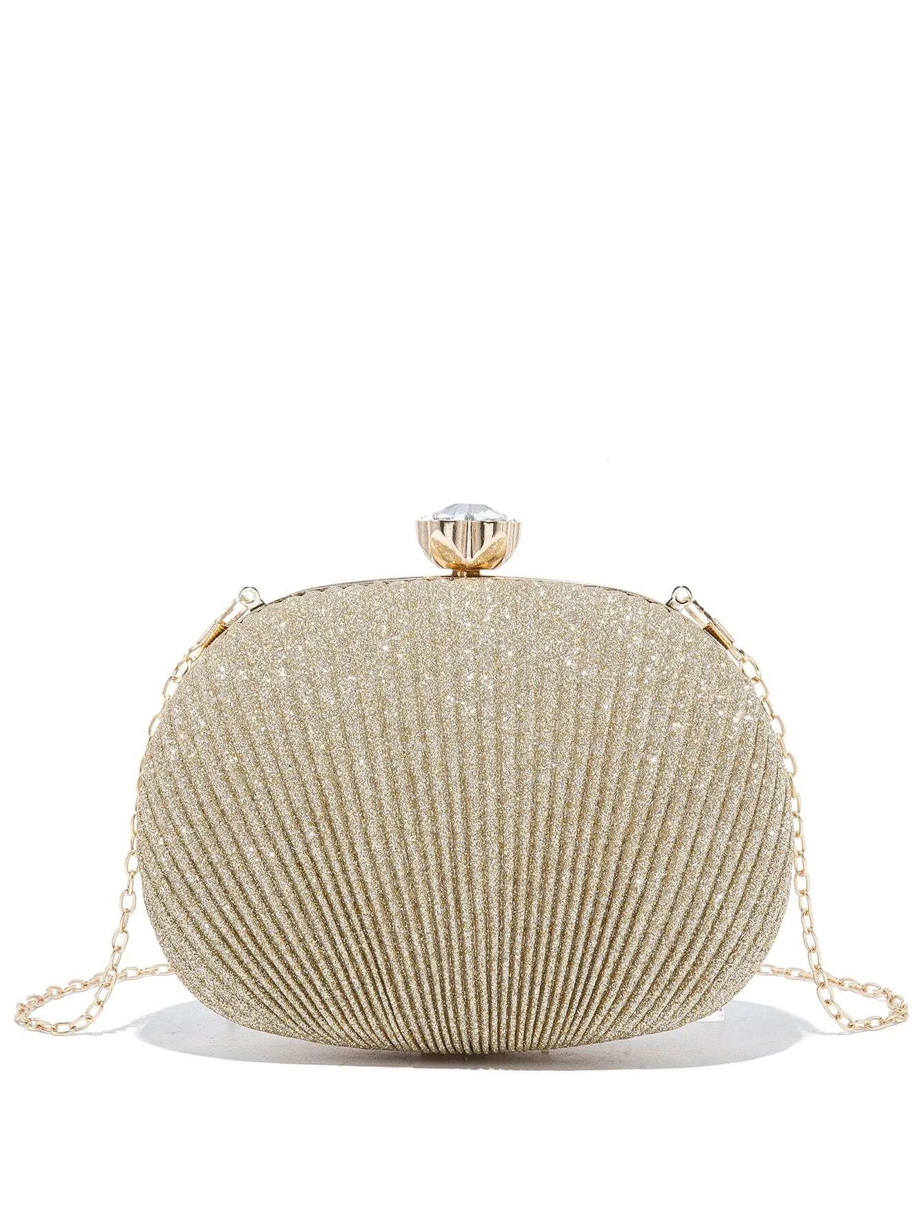 حقيبة سهره لامع سلسلة شنط وحقائب شنط ذهبي