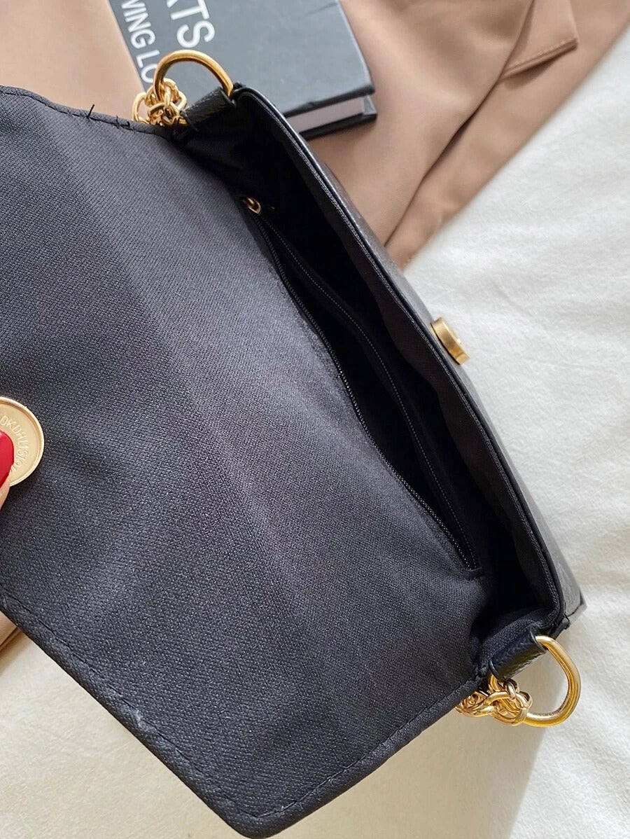 حقيبة مربعة مبطنة اسود شنط وحقائب شنط