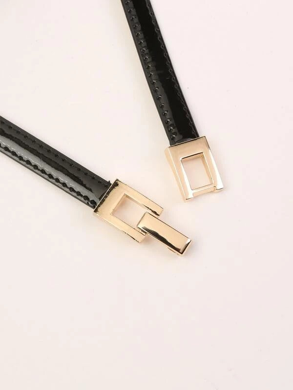 حزام نحيف اسود احزمة jewel اسود