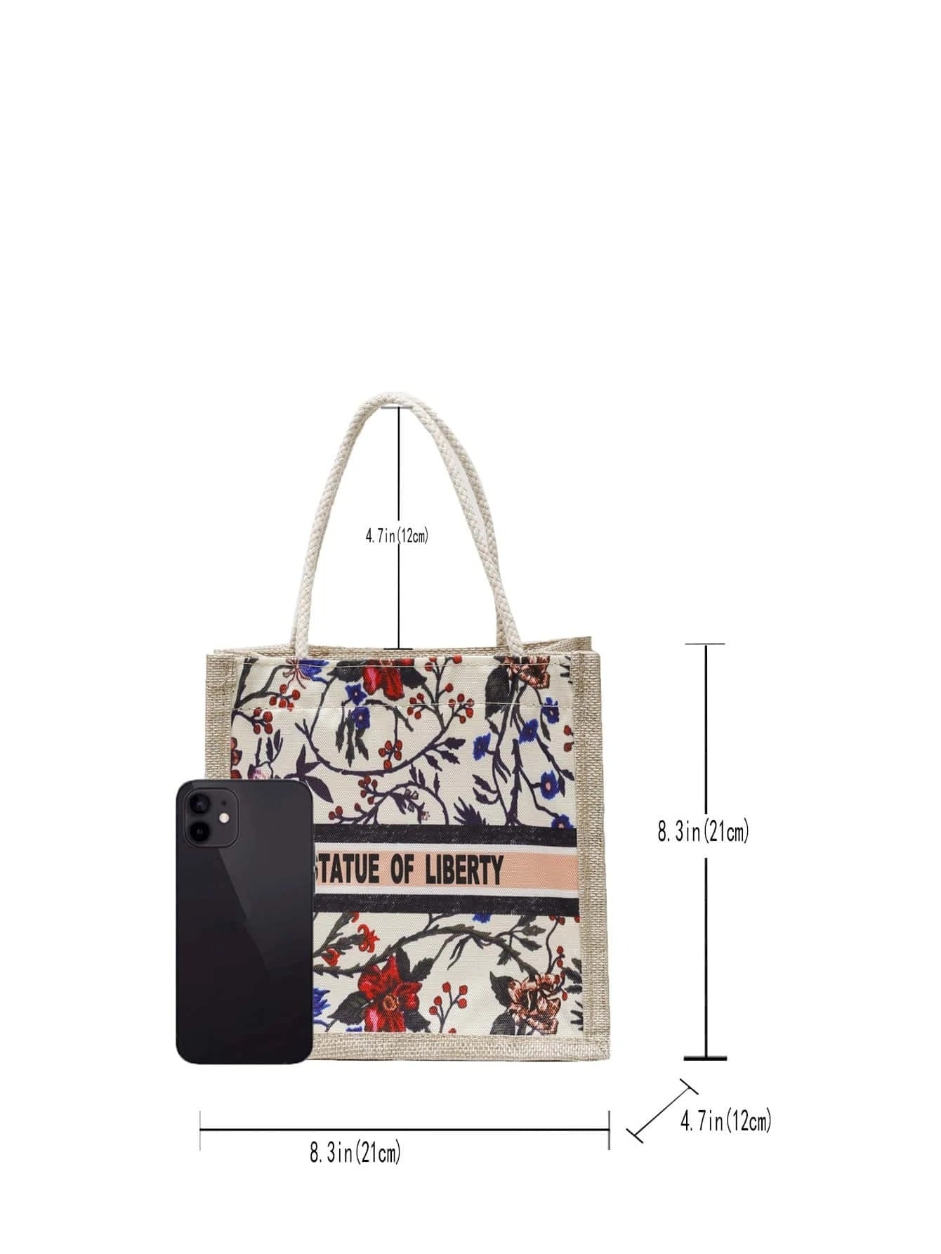 حقيبة مربعة ورود متوسطة شنط وحقائب شنط