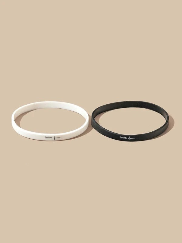 اسوارتين رجالية كاندي كات اسواره jewel اسود وابيض