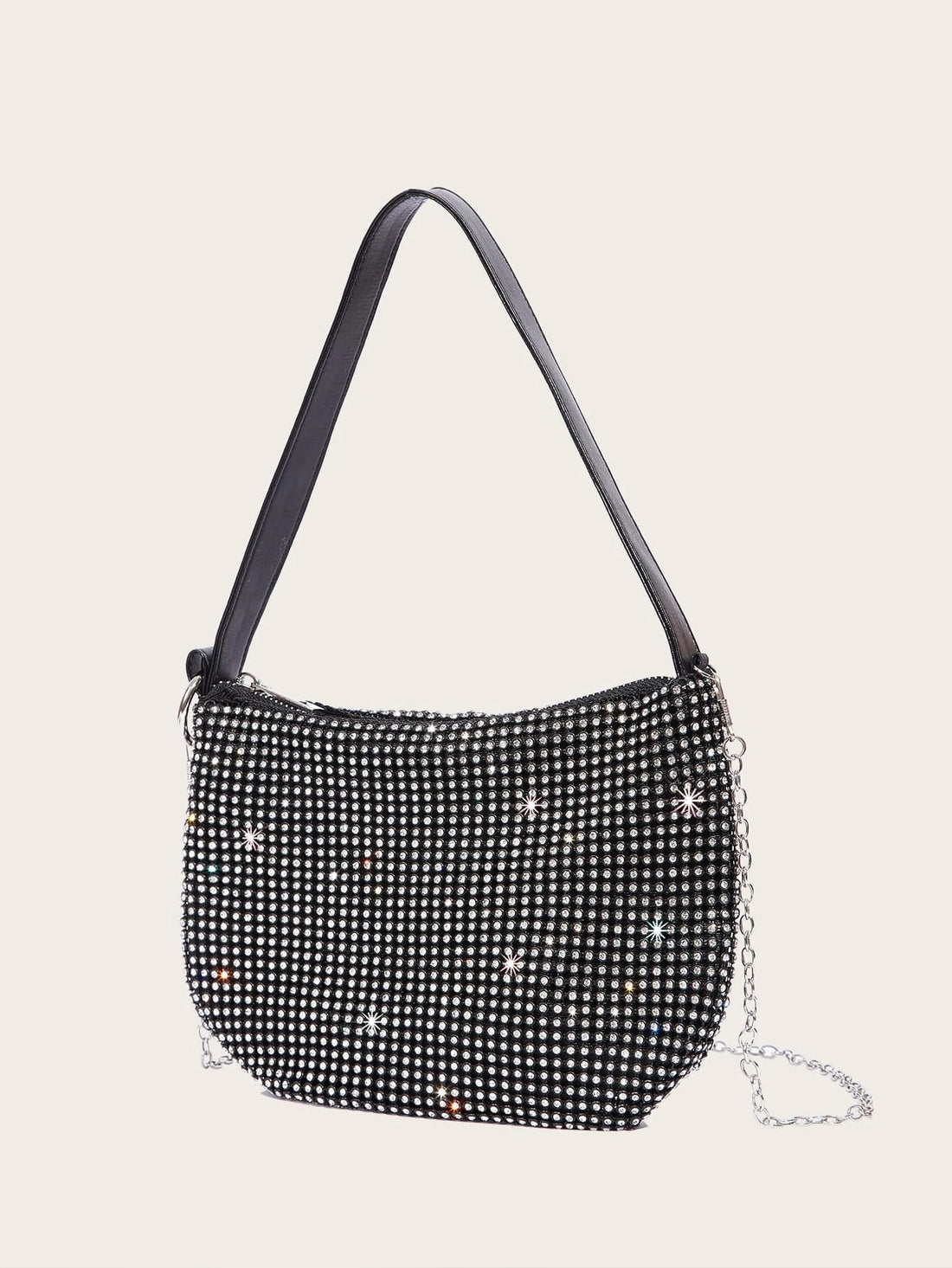 حقيبة كلاتش فضي واسود شنط وحقائب شنط