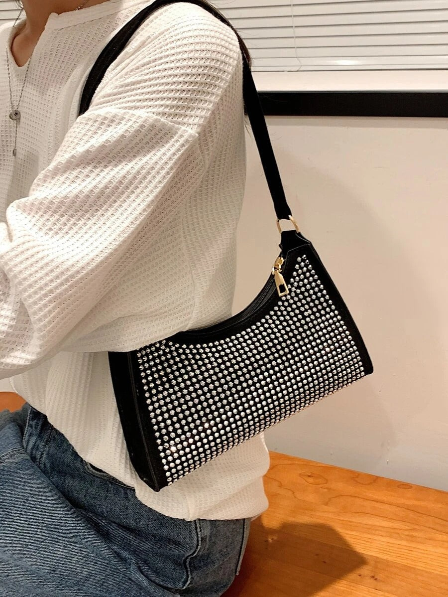 حقيبة مرصعه اسود شنط وحقائب شنط