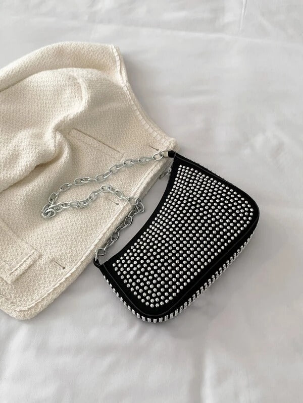 حقيبة مرصعه اسود شنط وحقائب شنط