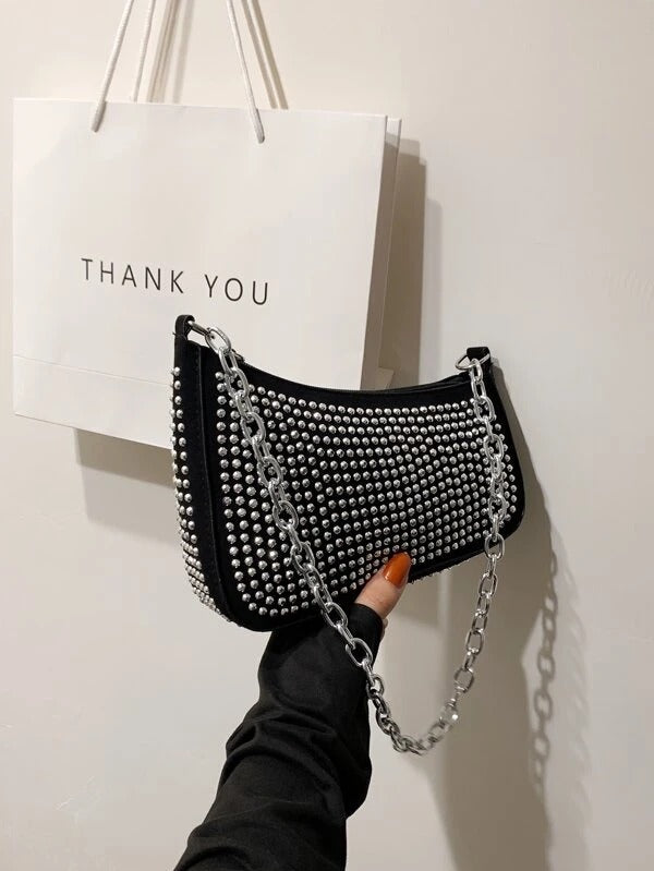 حقيبة مرصعه اسود شنط وحقائب شنط