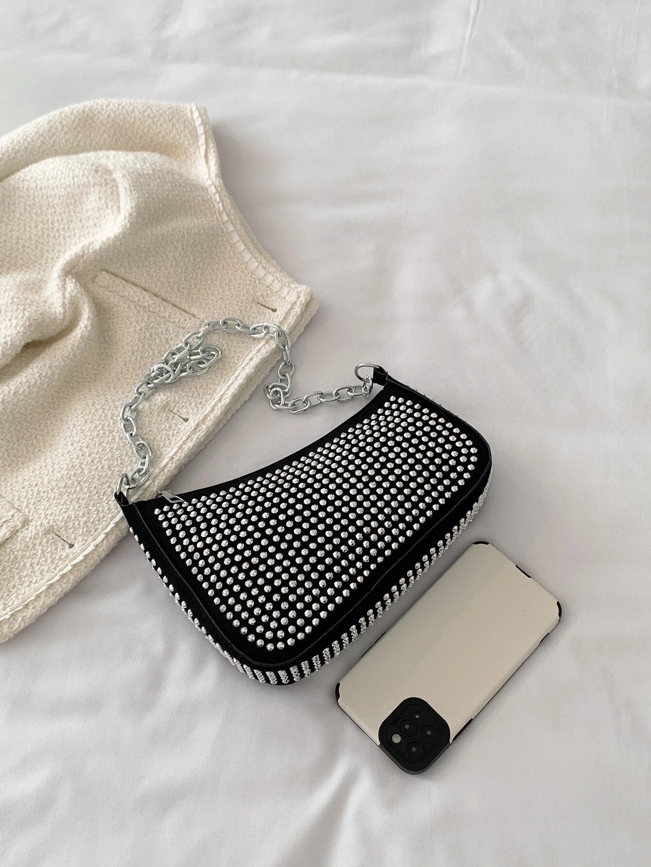 حقيبة مرصعه اسود شنط وحقائب شنط