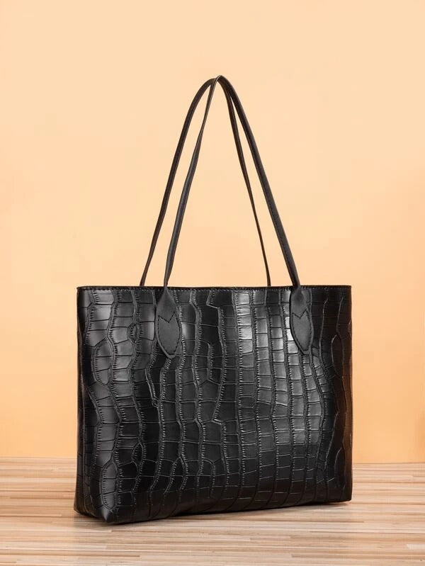 حقيبة جلد كبيره بنية للجامعه شنط وحقائب شنط اسود لامع