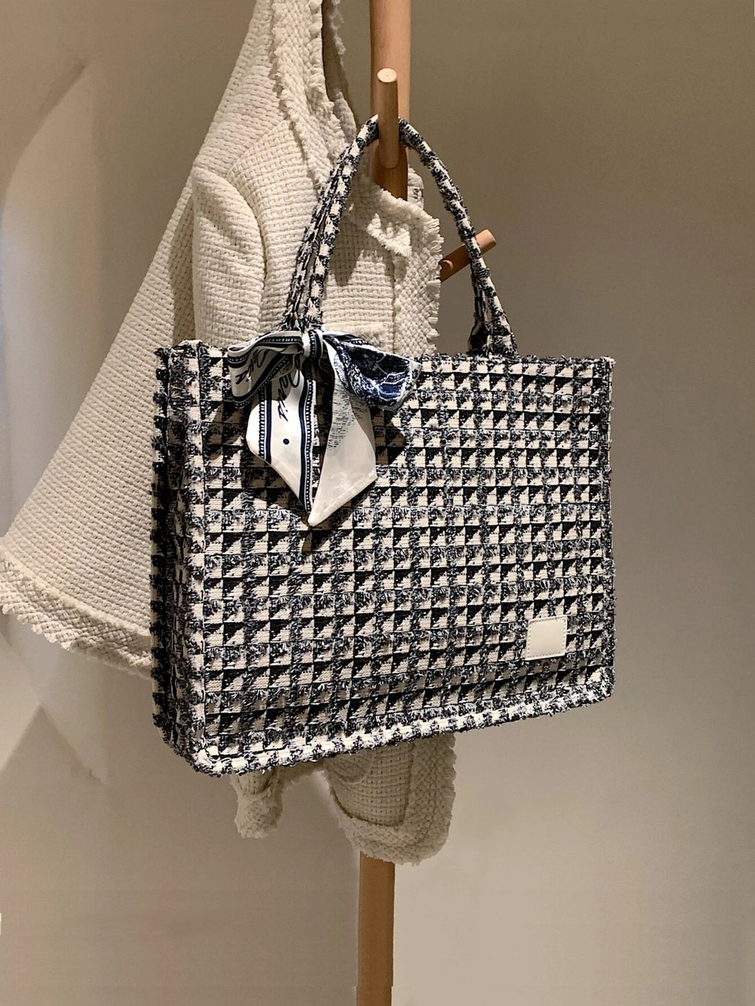 حقيبة قماش كبيرة كحلي شنط وحقائب شنط