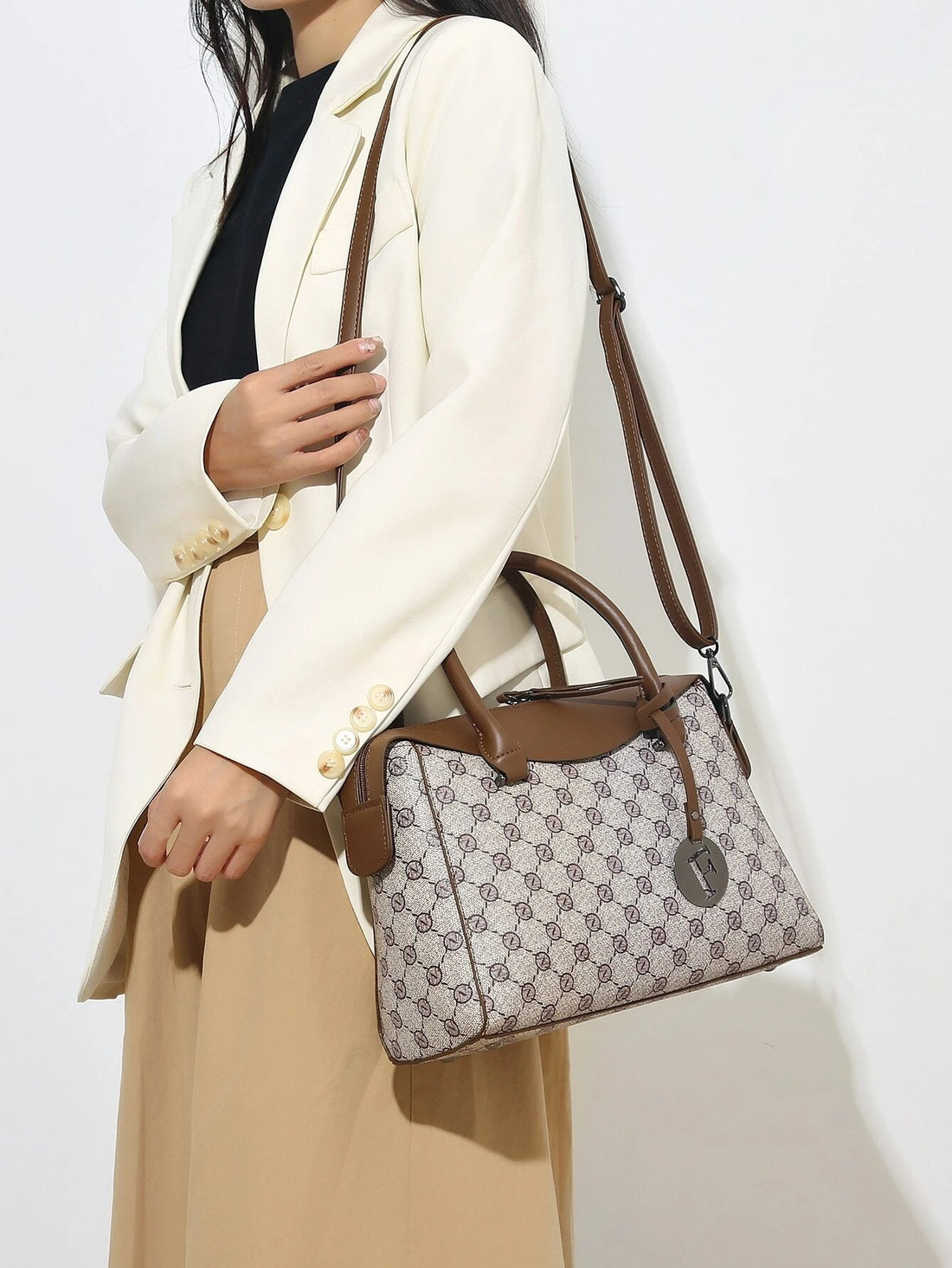 حقيبة يد علوية مزخرفة شنط وحقائب شنط بيج