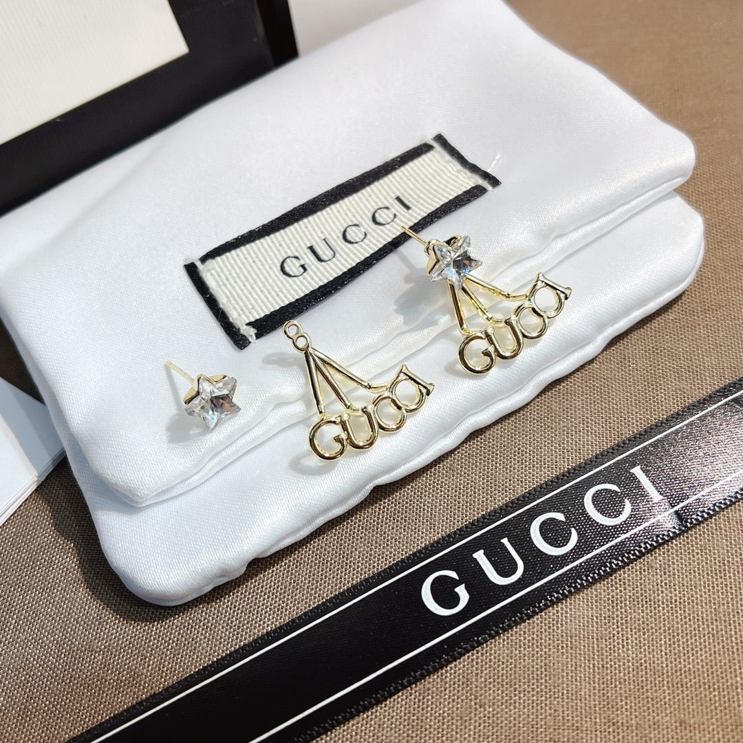 حلق قوتشي ستار سايد لوقو حلق gucci