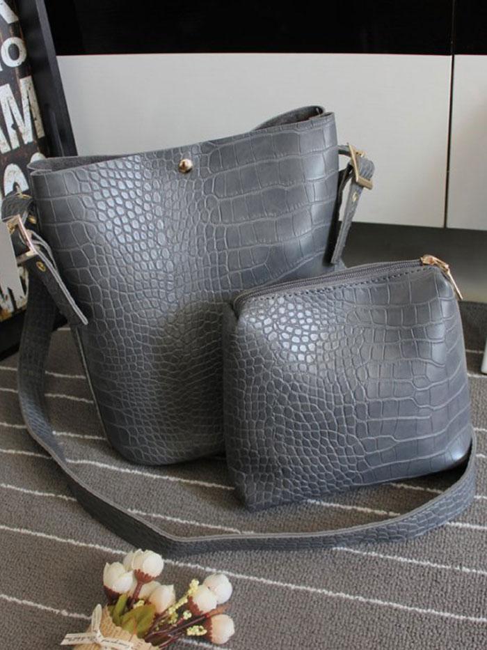 شنطة كبيرة بحزام طويلة شنط وحقائب متوفر 2 لون رمادي