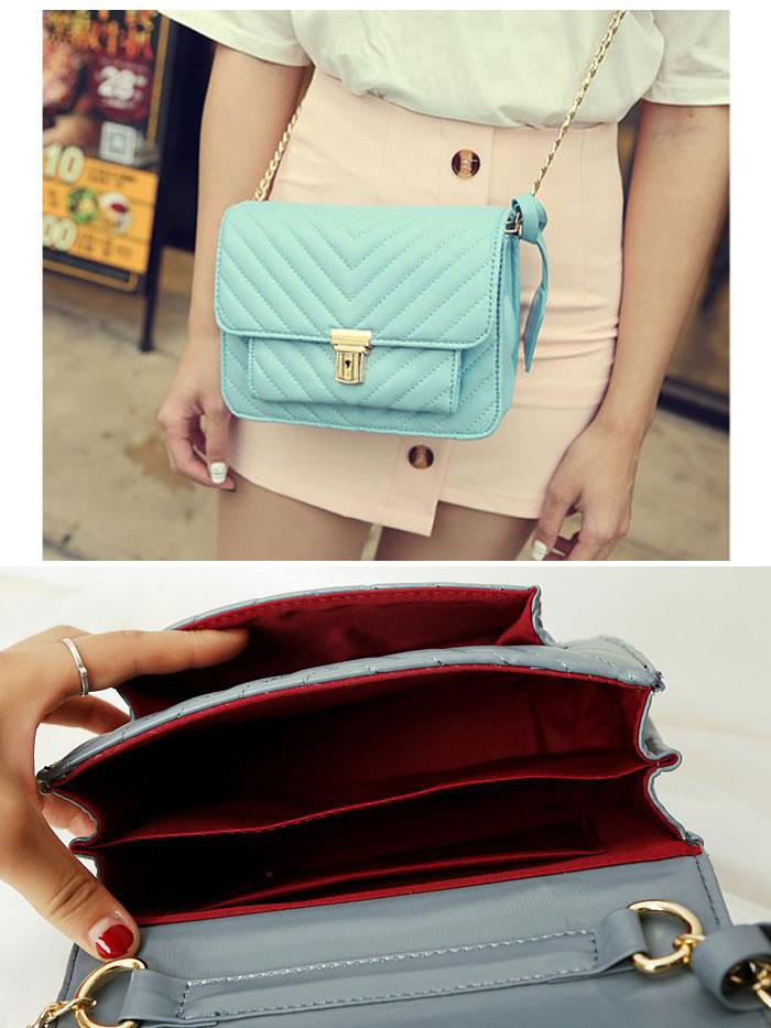 شنطة متوسطة الحجم بسلسلة شنط وحقائب متوفر 3 لون