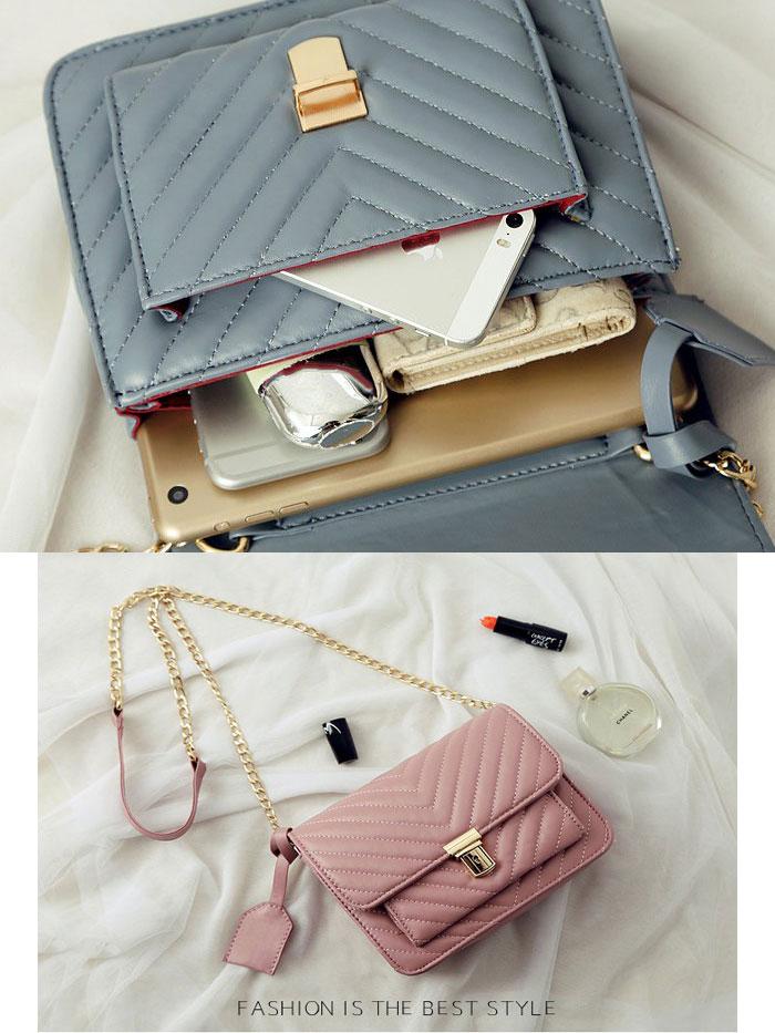 شنطة متوسطة الحجم بسلسلة شنط وحقائب متوفر 3 لون