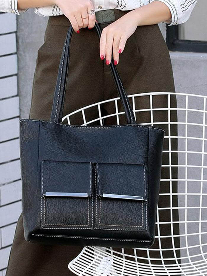 حقيبة كتف كبيرة بجيوب شنط وحقائب متوفر 1 لون