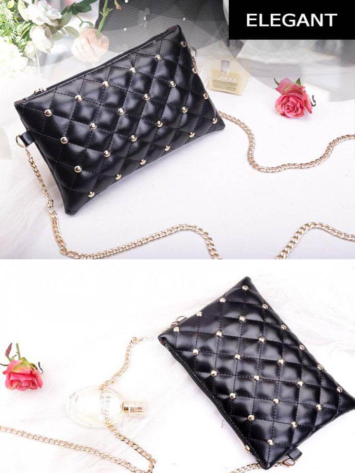 حقيبة سوداء بسلسلة شنط وحقائب متوفر 1 لون