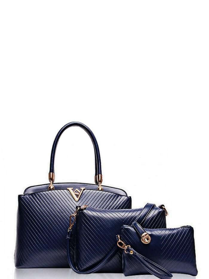 حقيبة كتف بمحفظة وحافظة شنط وحقائب متوفر 4 لون كحلي