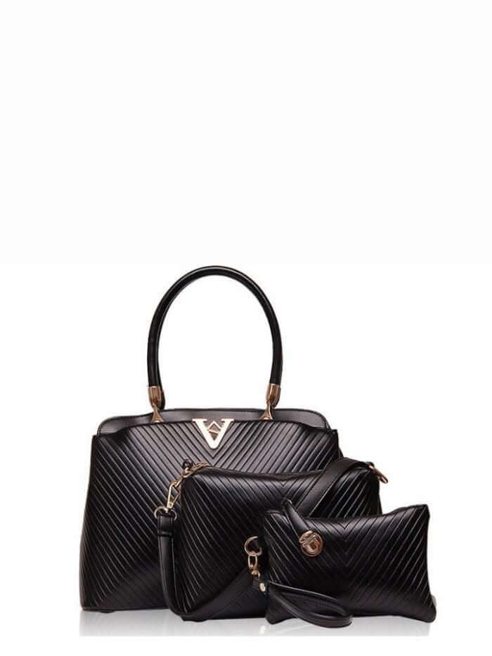 حقيبة كتف بمحفظة وحافظة شنط وحقائب متوفر 4 لون اسود