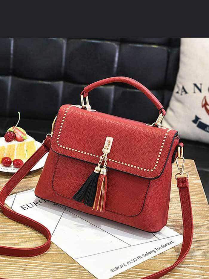 حقيبة يد خضراء شنط وحقائب متوفر 5 لون احمر