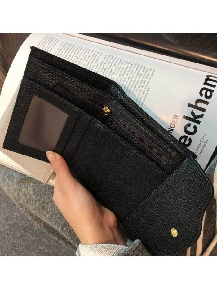 محفظة سوداء بسحاب للإغلاق محافظ بوك