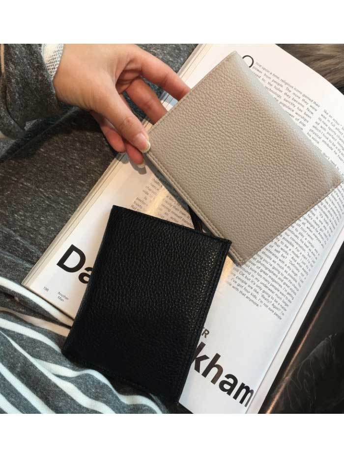 محفظة سوداء بسحاب للإغلاق محافظ بوك