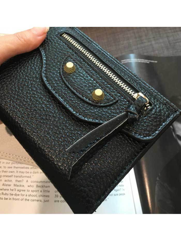 محفظة سوداء بسحاب للإغلاق محافظ بوك