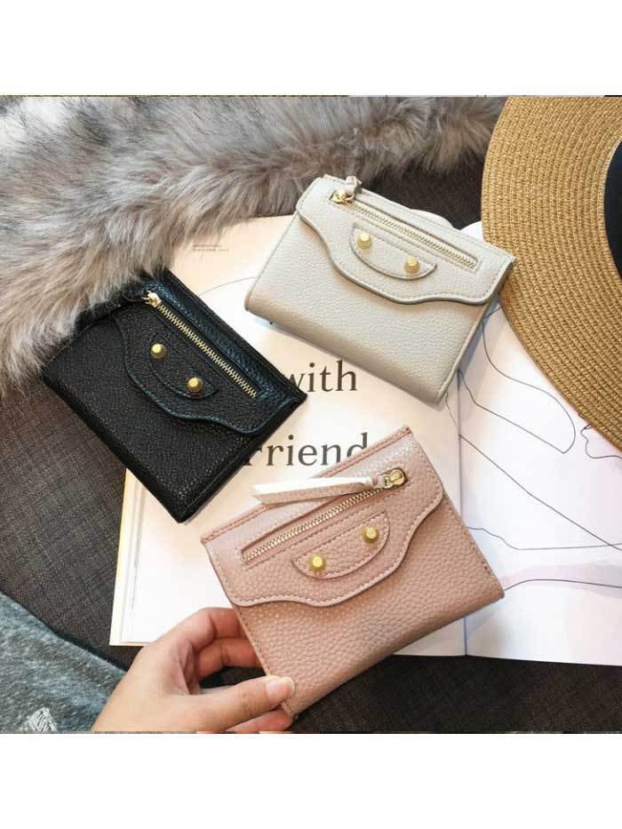 محفظة سوداء بسحاب للإغلاق محافظ بوك