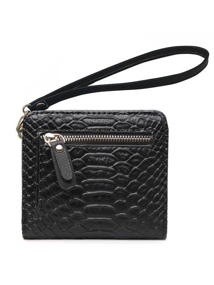 محفظة رمادي بسحاب للاغلاق محافظ بوك اسود