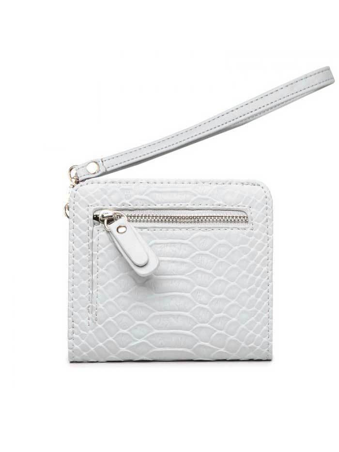 محفظة رمادي بسحاب للاغلاق محافظ بوك رمادي