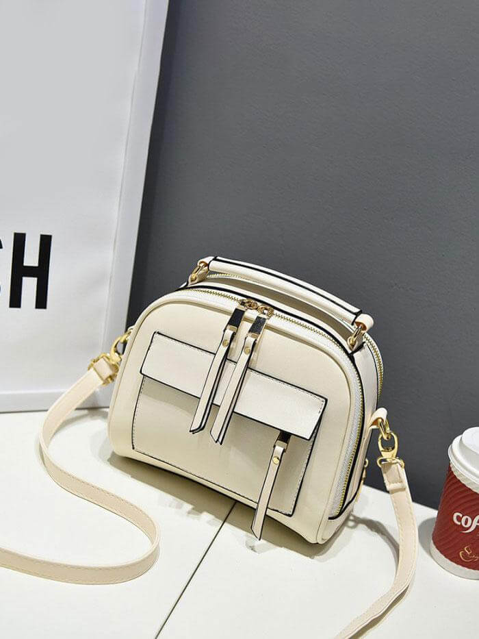 حقيبة كتف بيد طويلة شنط وحقائب متوفر 3 لون ابيض