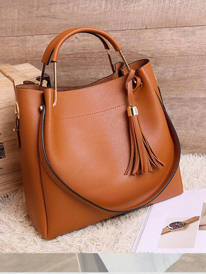 حقيبة يد كبيرة بحزامين شنط وحقائب متوفر 3 لون