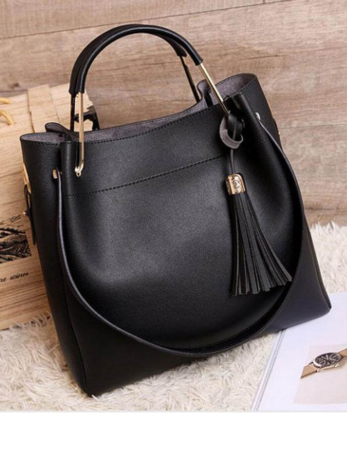 حقيبة يد كبيرة بحزامين شنط وحقائب متوفر 3 لون