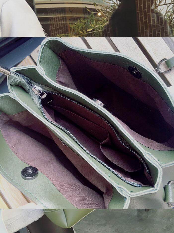 حقيبة كتف كبيرة بيد معدنية طويلة شنط وحقائب متوفر 2 لون