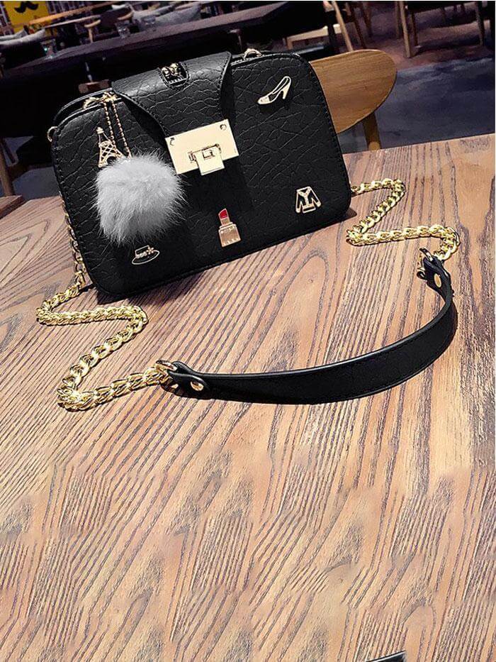 حقيبة يد متوسطة الحجم شنط وحقائب متوفر 2 لون اسود