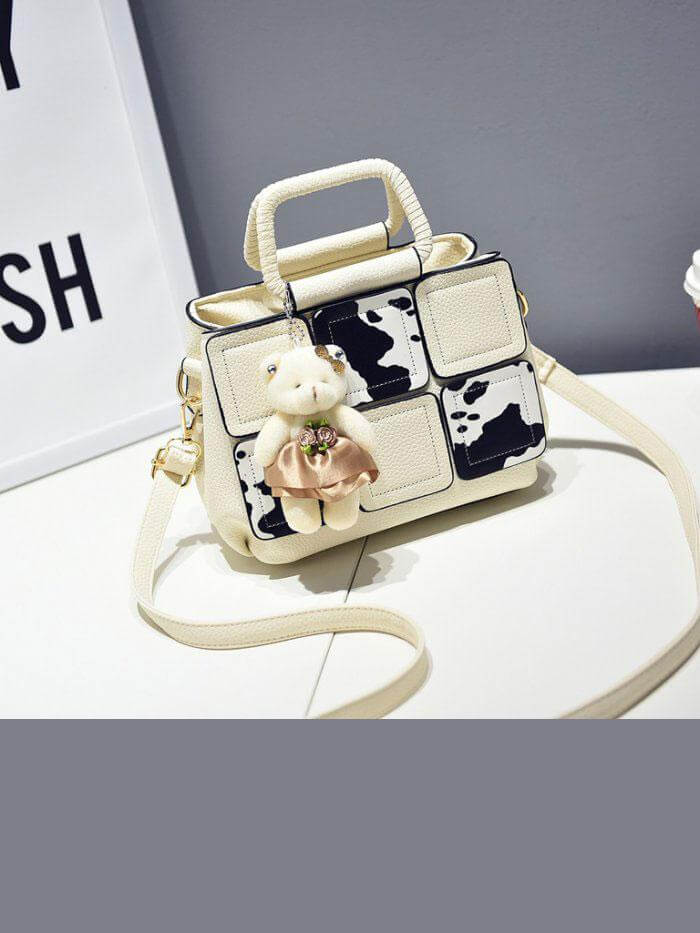 حقيبة يد مربعات شنط وحقائب متوفر 4 لون بيج