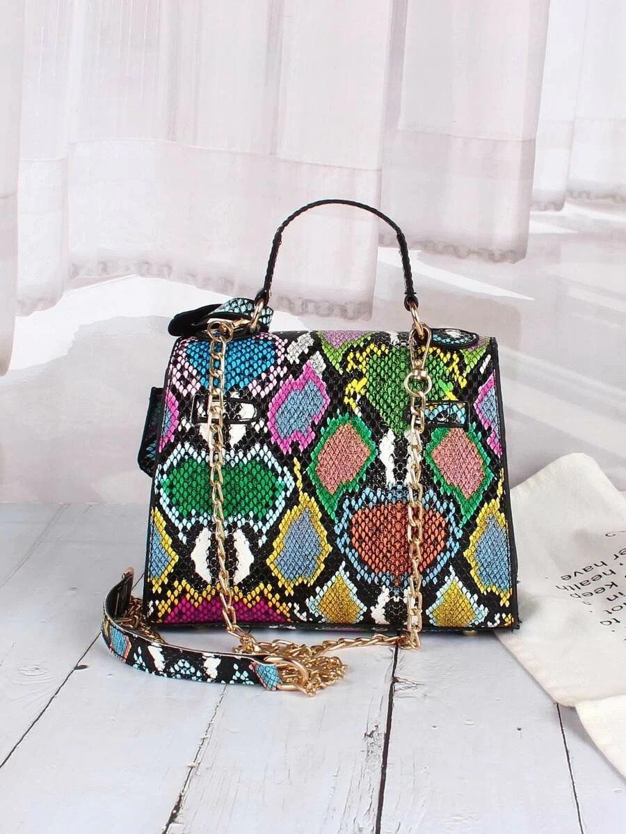 شنطة جلد تمساح ملون شنط وحقائب شنط