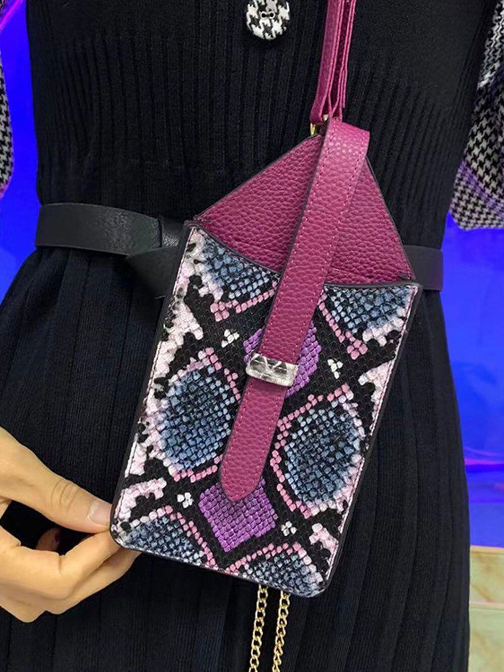 حقيبة جوال جلد ملونة شنط وحقائب شنط