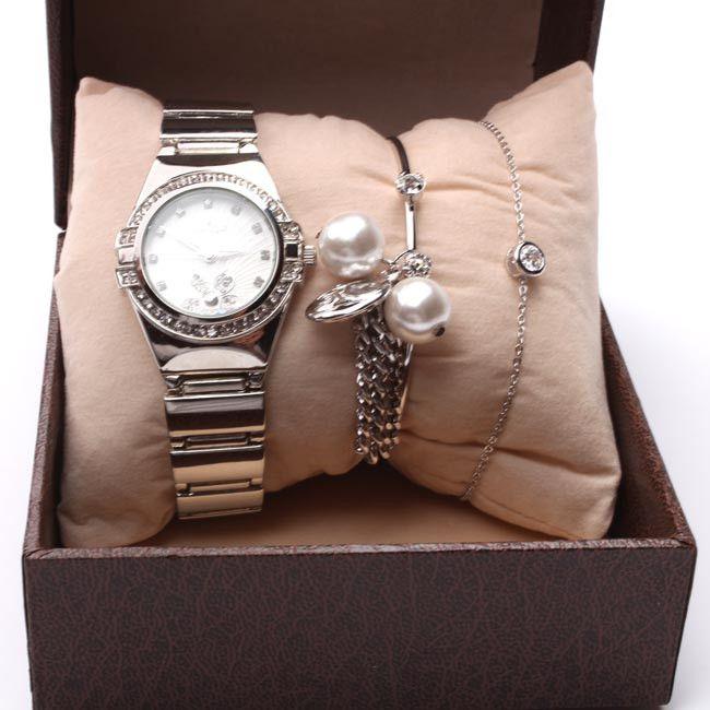 طقم ساعه واسوارتين اطقم ساعات متوفر 2 لون